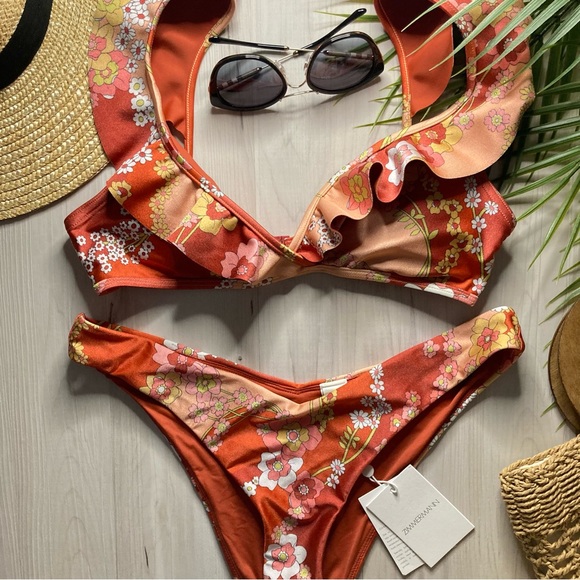 ビキニ ZIMMERMANN BIKINI COSTUME ZIMMERMANN Wylie tie-detailed printed bikini | NET-A-PORTER